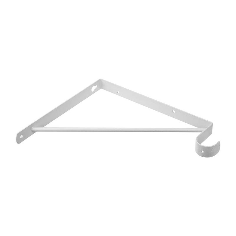 Dewell 2 Pcs Shelf and Rod Brackets, Wall Mounted Shelf Supports White,SRB300 - Image 2